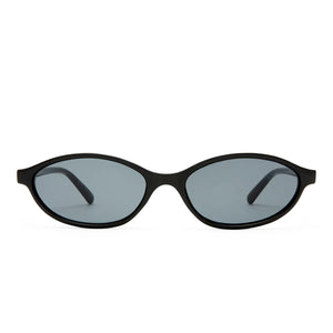 Aire Sleek slimline micro oval silhouette black sunglasses | Pipe and Row Seattle