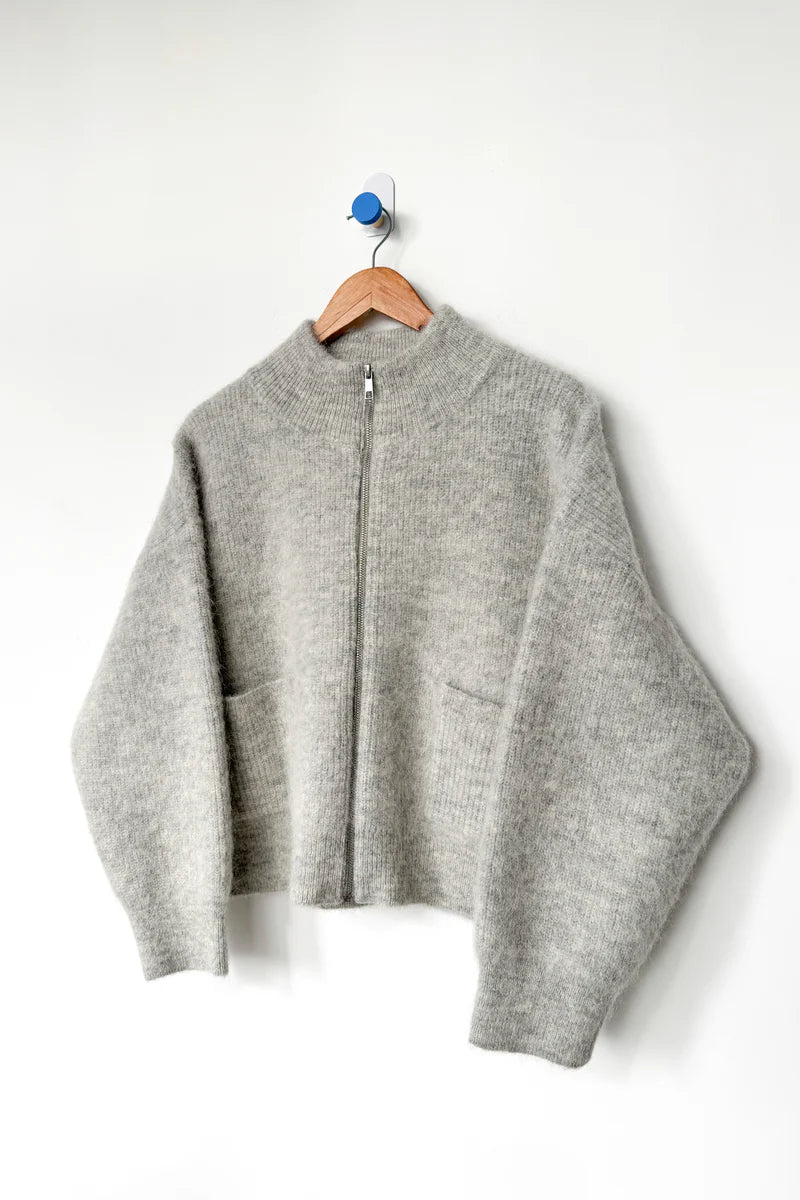 ALPACA ZIP FRONT JACKET