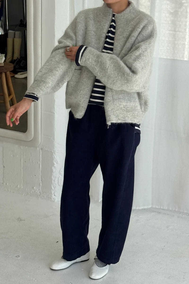 ALPACA ZIP FRONT JACKET