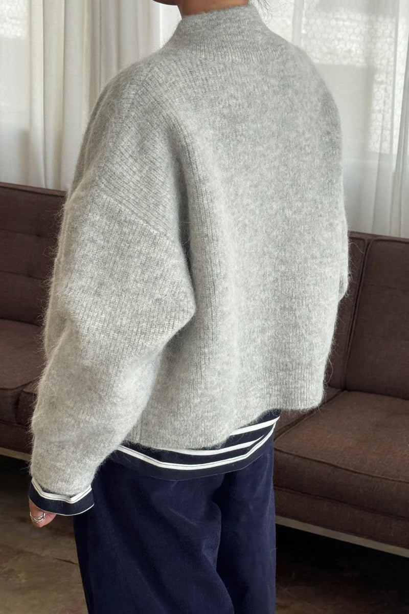 ALPACA ZIP FRONT JACKET