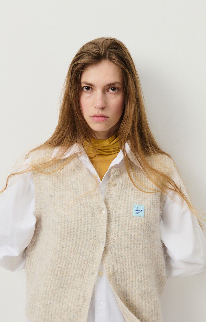 American Vintage East sweater vest powder cream melange | Pipe and Row