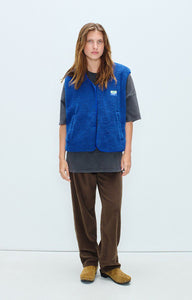 American Vintage Hok shearling fleece vest indigo recycled PIPE AND ROW