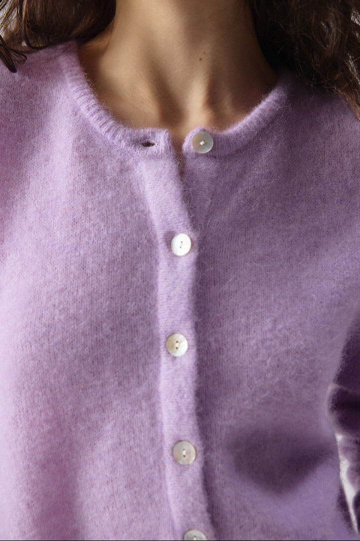 American Vintage Vito button up cardigan sweater lavender alpaca wool PIPE AND ROW