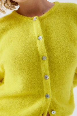 American Vintage Vito button up cardigan sweater pineapple yellow alpaca wool PIPE AND ROW