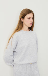 American Vintage crewneck Evona sweatshirt light grey ultra soft EVO03AE25 | Pipe and Row