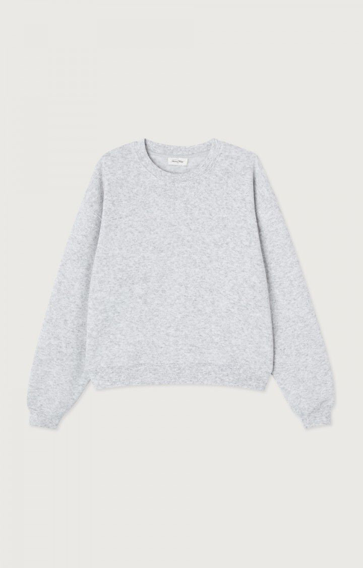 American Vintage crewneck Evona sweatshirt light grey ultra soft EVO03AE25 | Pipe and Row