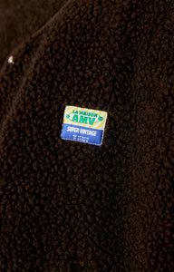 American Vintage loose fit Hoktown shearling fleece vest jacket in chocolate brown chestnut tree melange | PIPE AND ROW