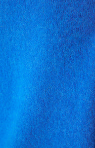 American Vintage slightly cropped Vito button up cardigan knit sweater curacao cobalt blue side view | Pipe and Row Seattle