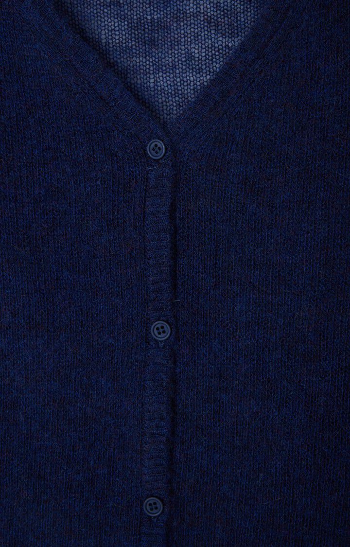 American Vintage v-neck Dumy thin knit button up cardigan navy blue | Pipe and Row Seattle