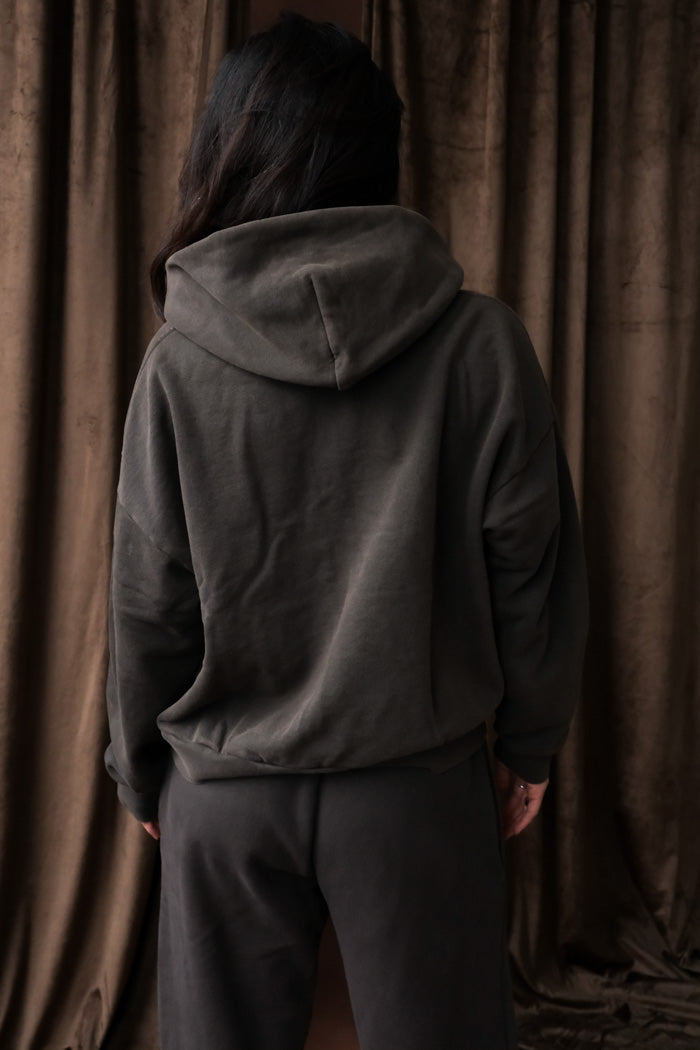 Asher Rosie zip hoodie brown chocolate sweatshirt | Pipe and Row Seattle 