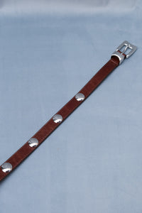 B-low the Belt Aiden studded ruggous hip belt Italian cognac sepia | Pipe and Row