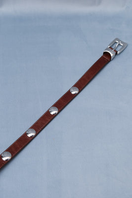 B-low the Belt Aiden studded ruggous hip belt Italian cognac sepia | Pipe and Row