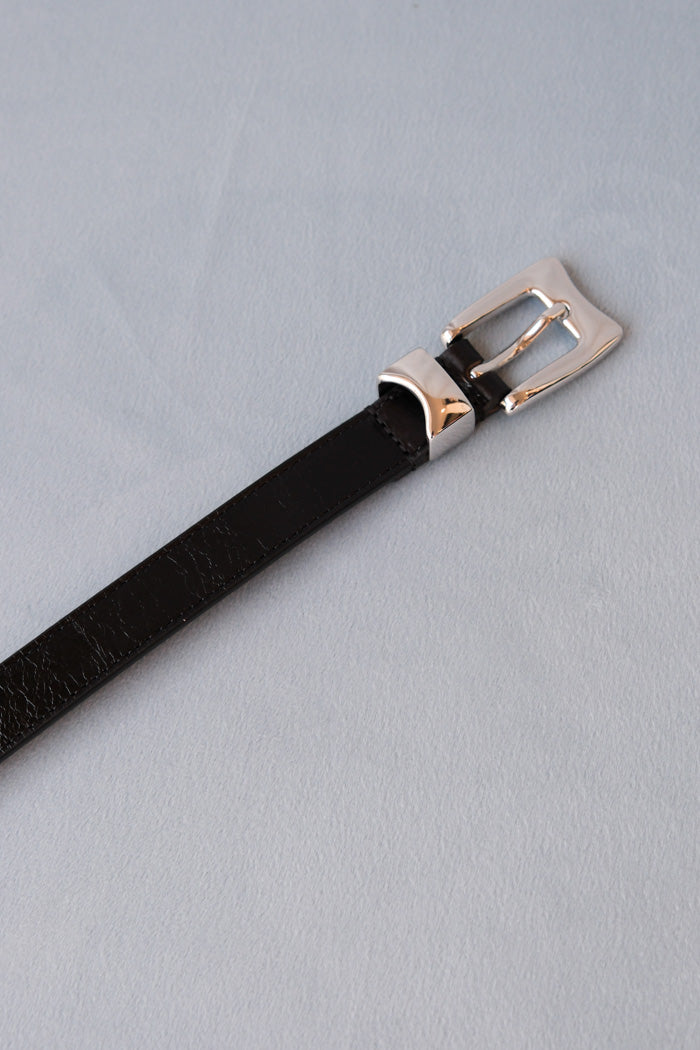 B-low the Belt Aiden ruggous hip belt Italian black leather silver | Pipe and Row