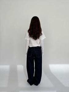 Still Here Buckle jean wide leg dark indigo | Pipe and Row Seattle