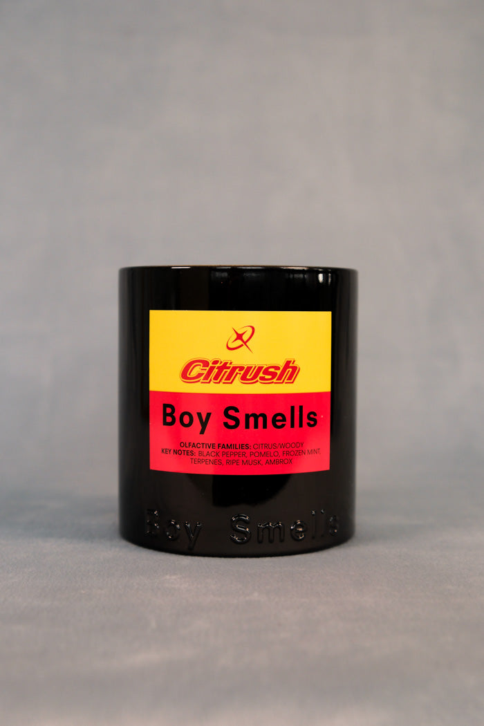Boy Smells Citrush candle ripe velvet vaporous pomelo black pepper poppers PIPE AND ROW