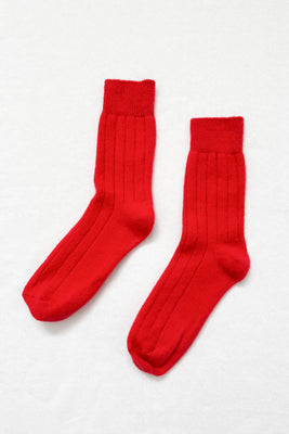 Le Bon Shoppe classic cashmere socks cherry red | Pipe and Row