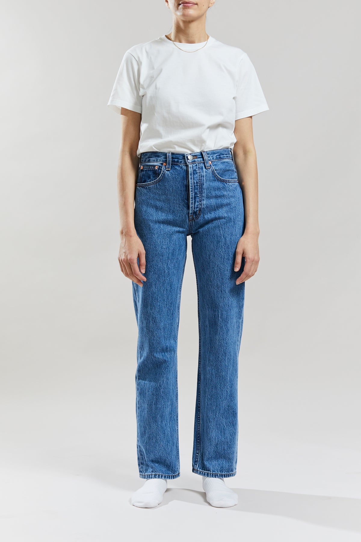 Still here Childhood jean Classic Blue straight leg denim | Pipe and ...