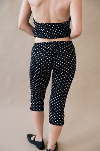 Campbell&Kramer Psyche capri lace-up black polka dot | Pipe and Row Seattle