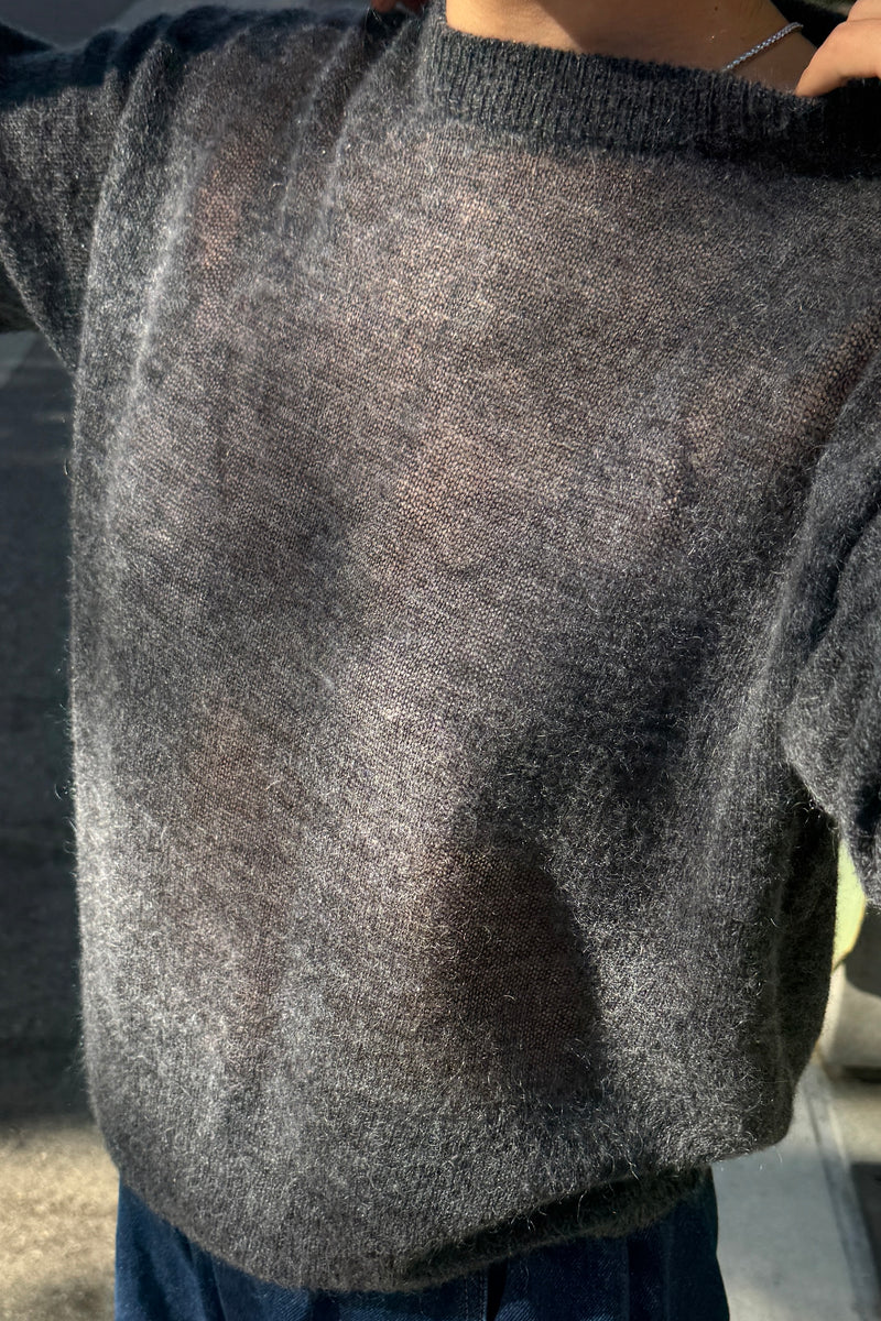 CECILE CREW NECK MOHAIR SWEATER