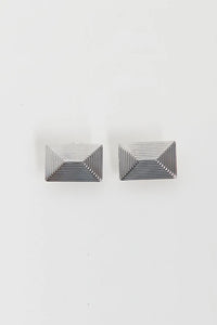 Heaven Mayhem Celeste Earrings rectangular silver | Pipe and Row Seattle