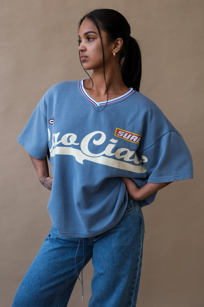 Ciao Ciao Enzo sport jersey vintage-inspired patches oversized  | Pipe and Row