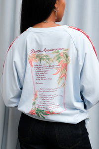 Ciao Ciao light blue Amatriciana long sleeve oversized graphic tee | Pipe and Row