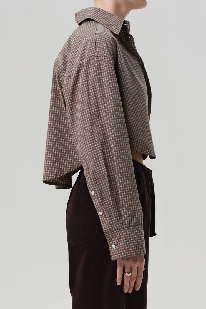 ANA CROPPED BUTTON UP SHIRT