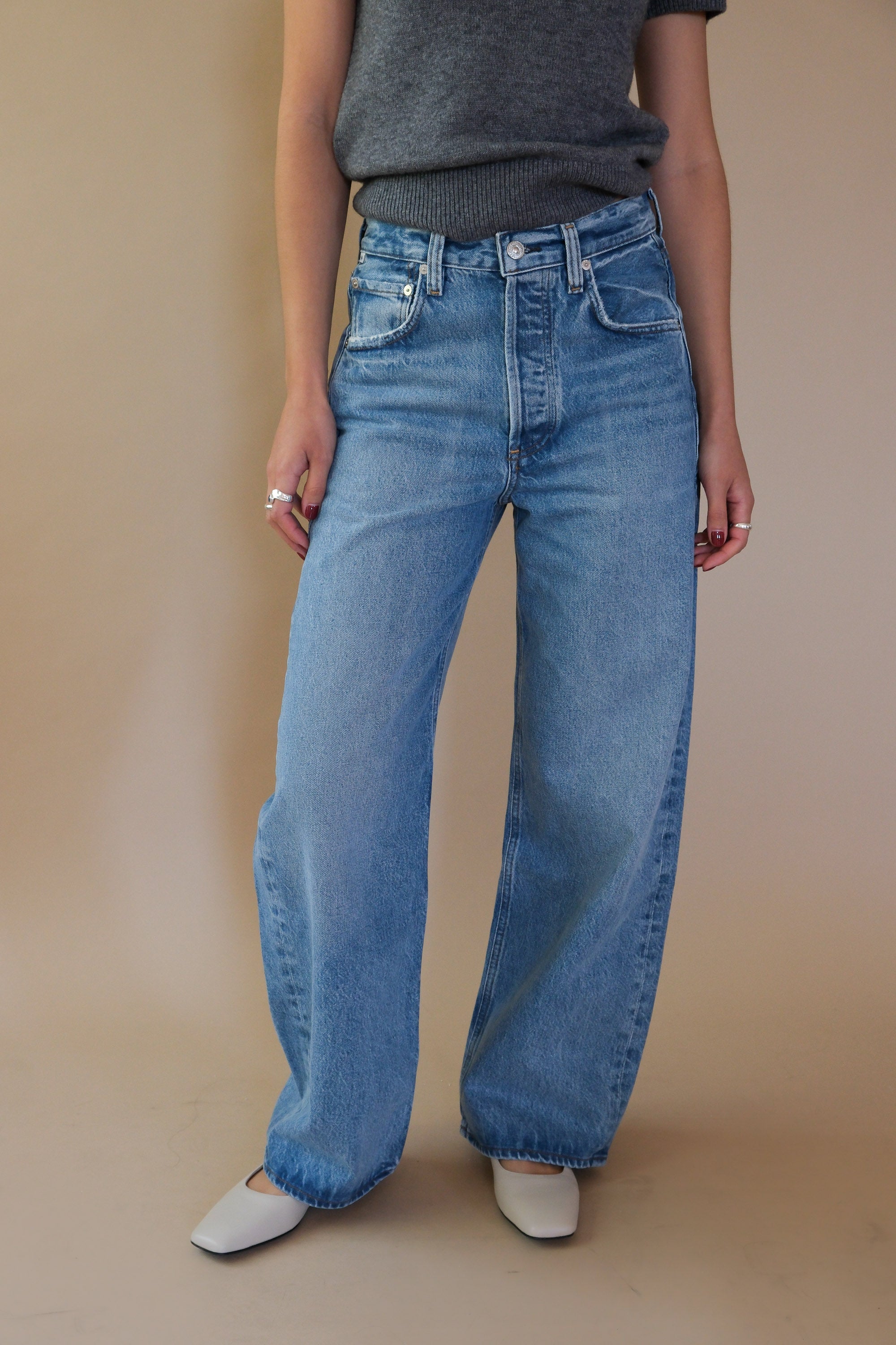Citizens of Humanity Ayla petite baggy jean medium light cupid wash | Pipe and Row