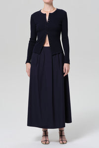 Citizens of Humanity Emil poplin skirt navy blue 3207-1847 PIPE AND ROW Seattle