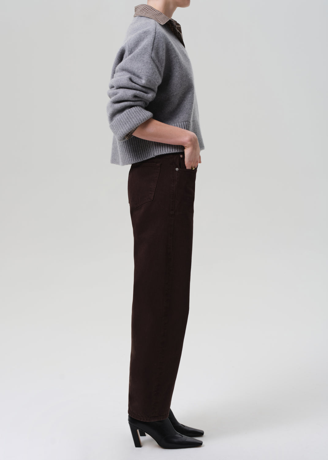 Citizens of Humanity Miro twill jean Carob dark brown | Pipe and Row Seattle