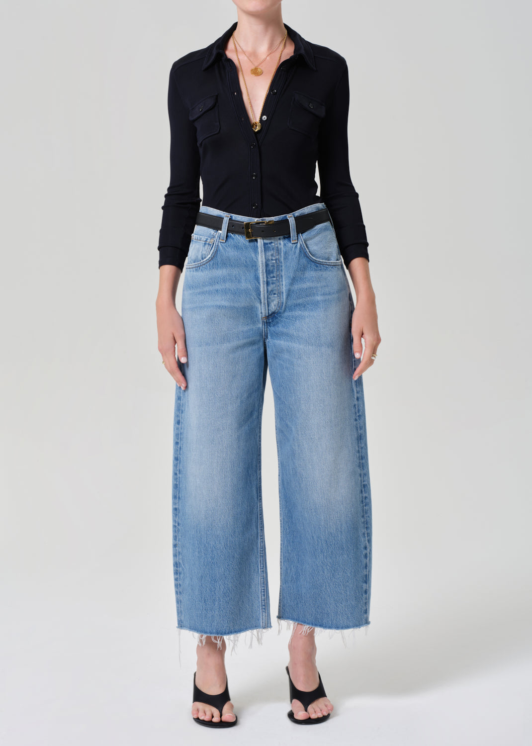Citizens of Humanity cropped Ayla raw hem light medium honour wash | Pipe and Row