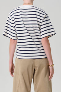 Citizens of Humanity marine stripe Goldie tee slight oversized fit | Pipe and Row