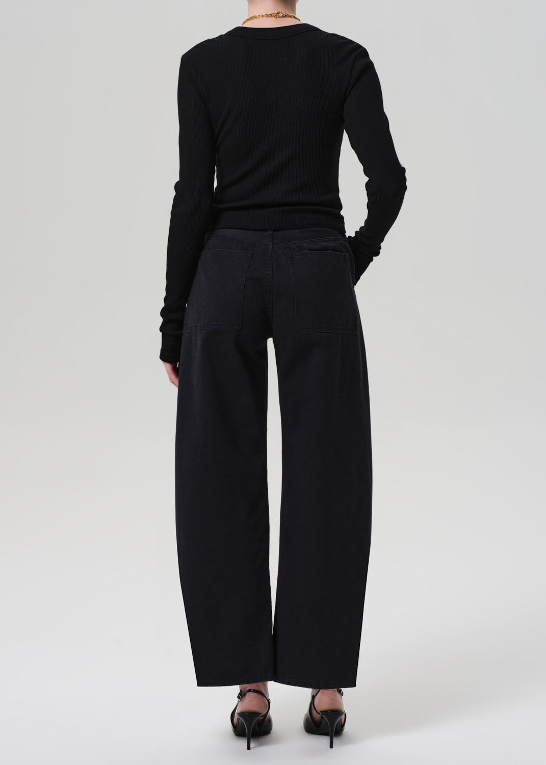 Citizens of Humanity twill Ayla cargo pant washed black | Pipe and Row