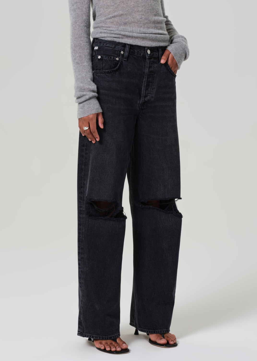 Citizens of Hummanity Ayla baggy jean metropolis washed black | Pipe ...