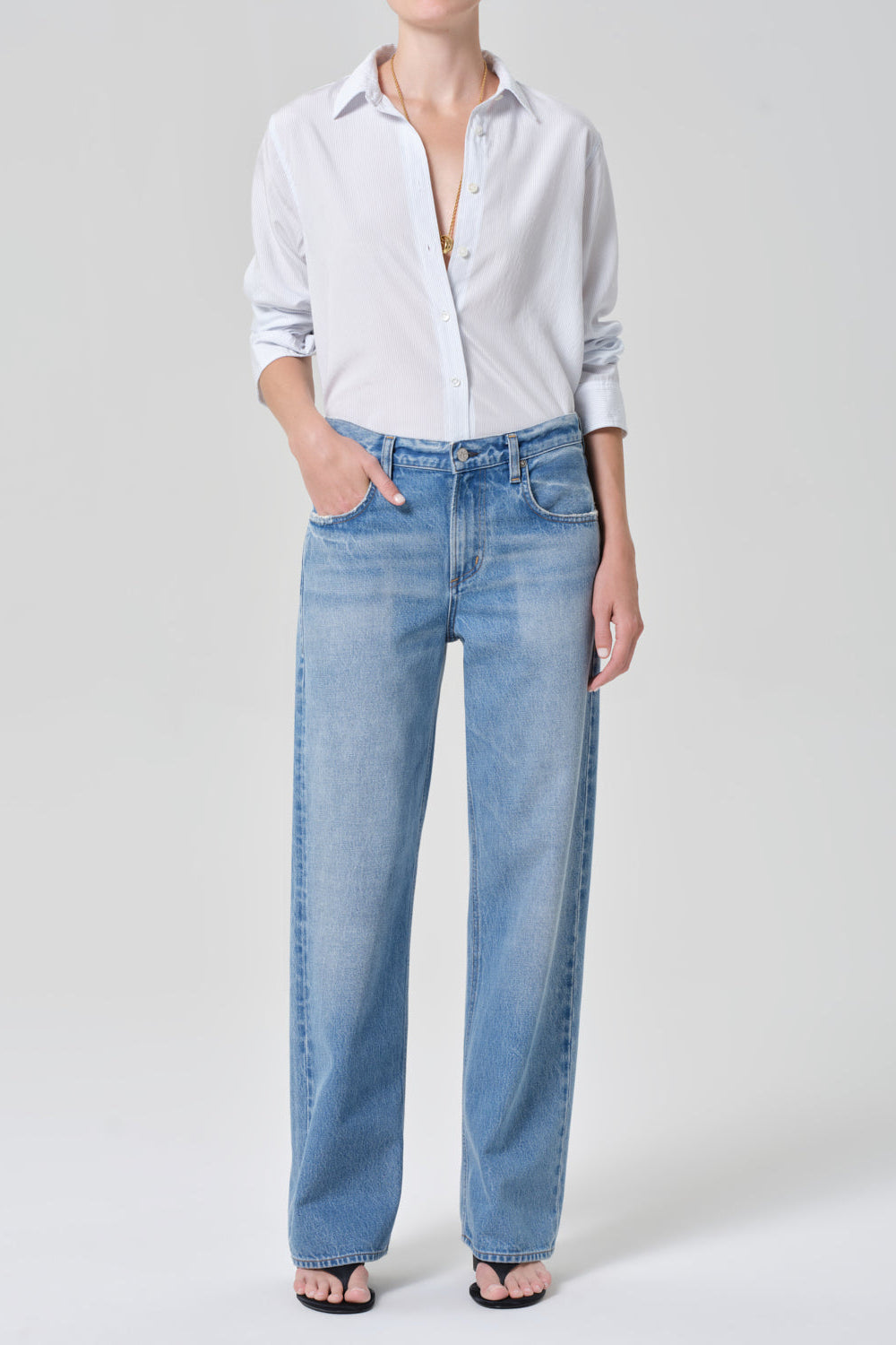 Citizens of Hummanity Lindz relaxed straight leg low rise jeans cupid | Pipe and Row