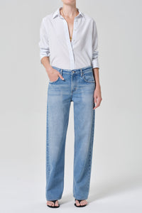 Citizens of Hummanity Lindz relaxed straight leg low rise jeans cupid | Pipe and Row