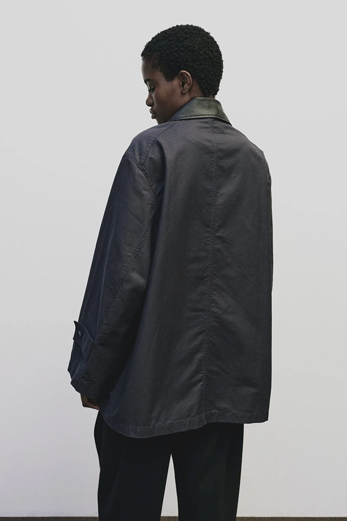 CONTRAST COLLAR WORK JACKET