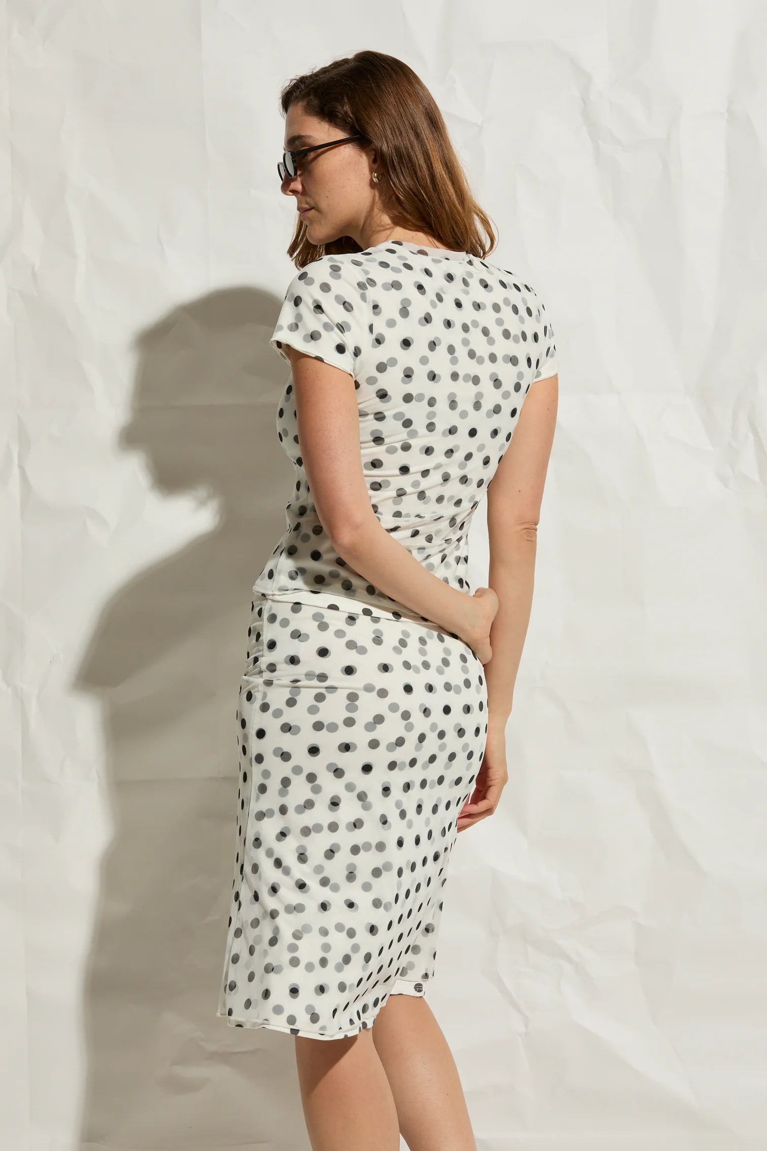 CECE POLKA DOT SKIRT