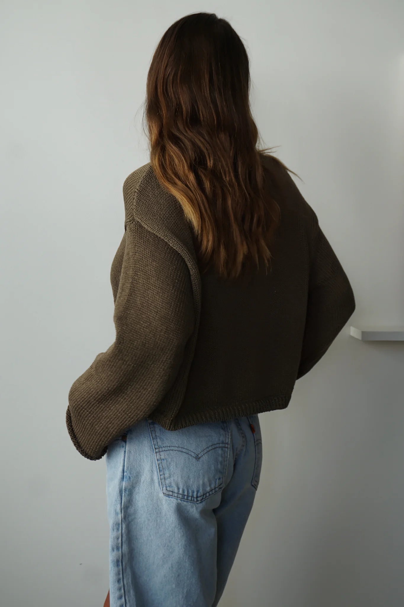 OLIVE KNIT CARDIGAN