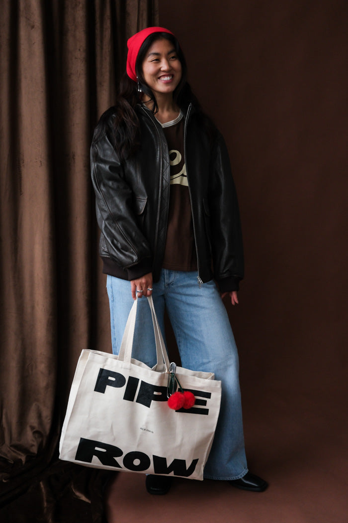 PIPE AND ROW CANVAS TOTE