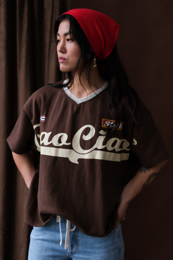 ど*ま様 エスパニョール Enzo Roco サイン入りシャツ Ciao Ciao brown Enzo sport jersey tee shirt vintage patches