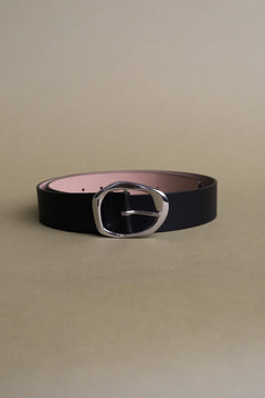 7842 Women\'s Edmond Mini Belt, Black Silver EDMOND MINI - PIPE AND ROW main image 3