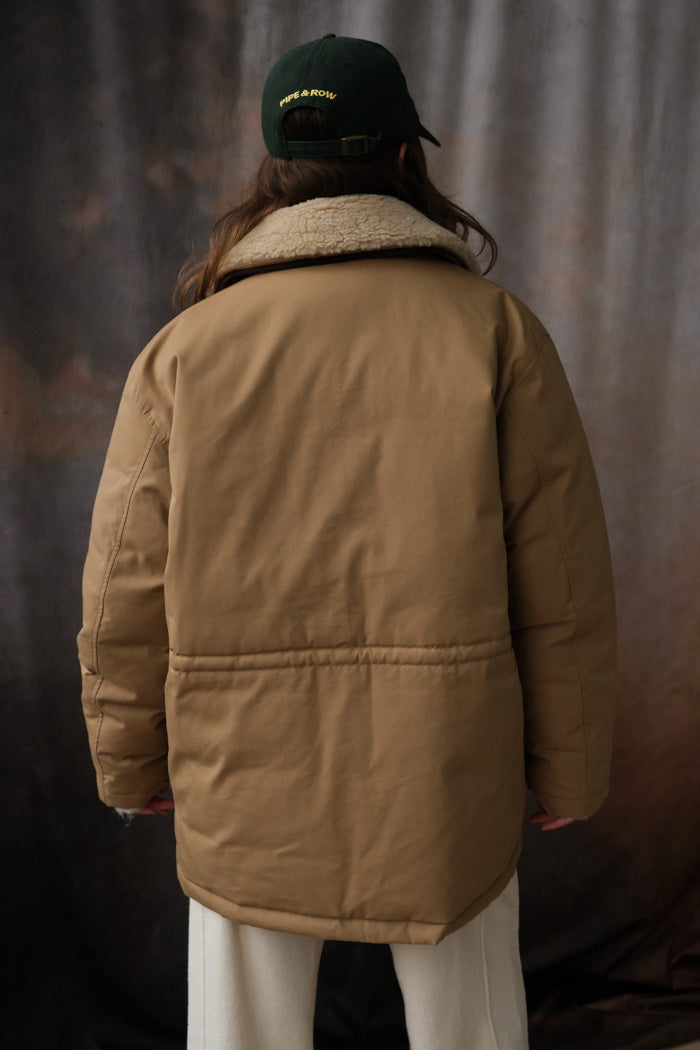 UNISEX COLLARED GOOSE DOWN HALF JACKET