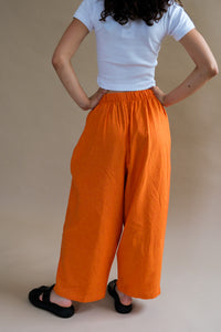 Toit Volant Radio seersucker pants in burnt orange flame | PIPE AND ROW