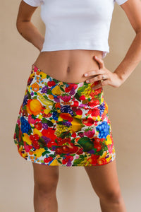 Tyler Mcgillivary fruit sticker skirt. TMSS24-FSS PIPE AND ROW