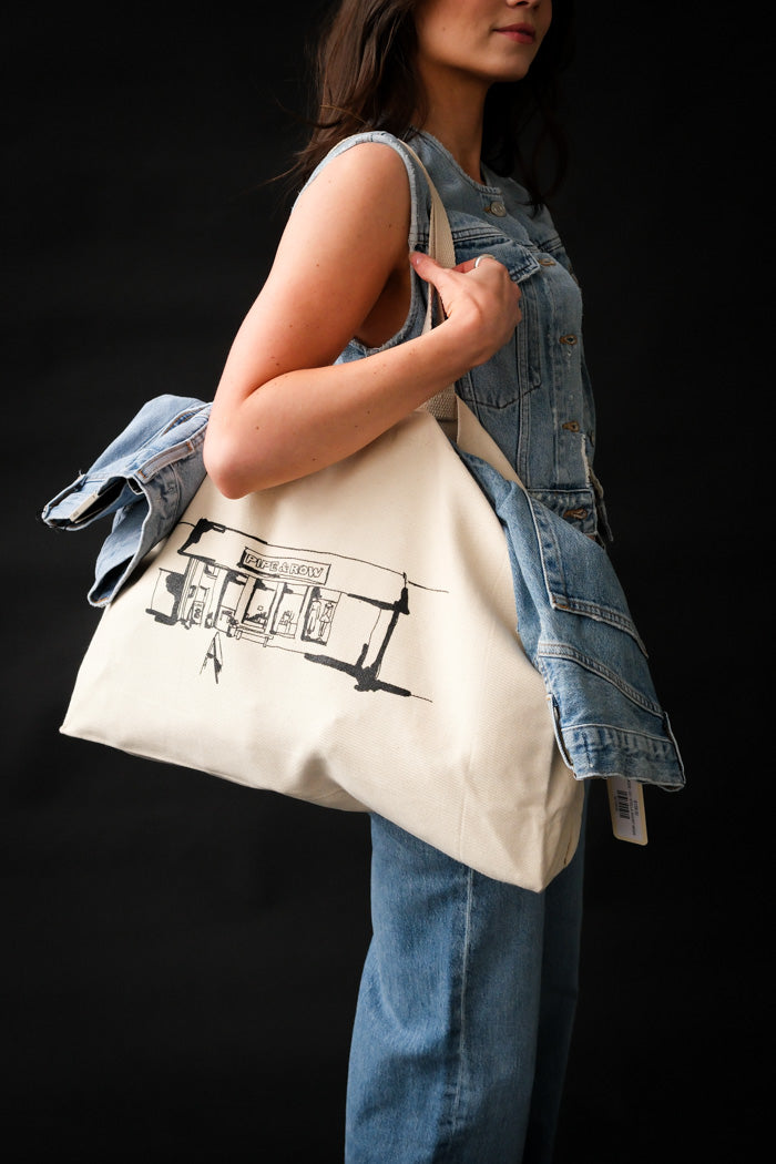 PIPE AND ROW CANVAS TOTE