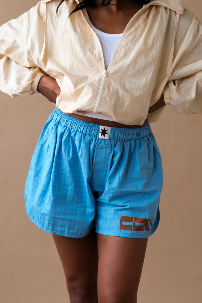VACANZA BLUE GINGHAM BOXER
