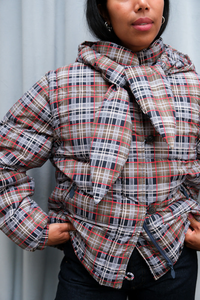 PEARL PUFFER MULTI CHECK