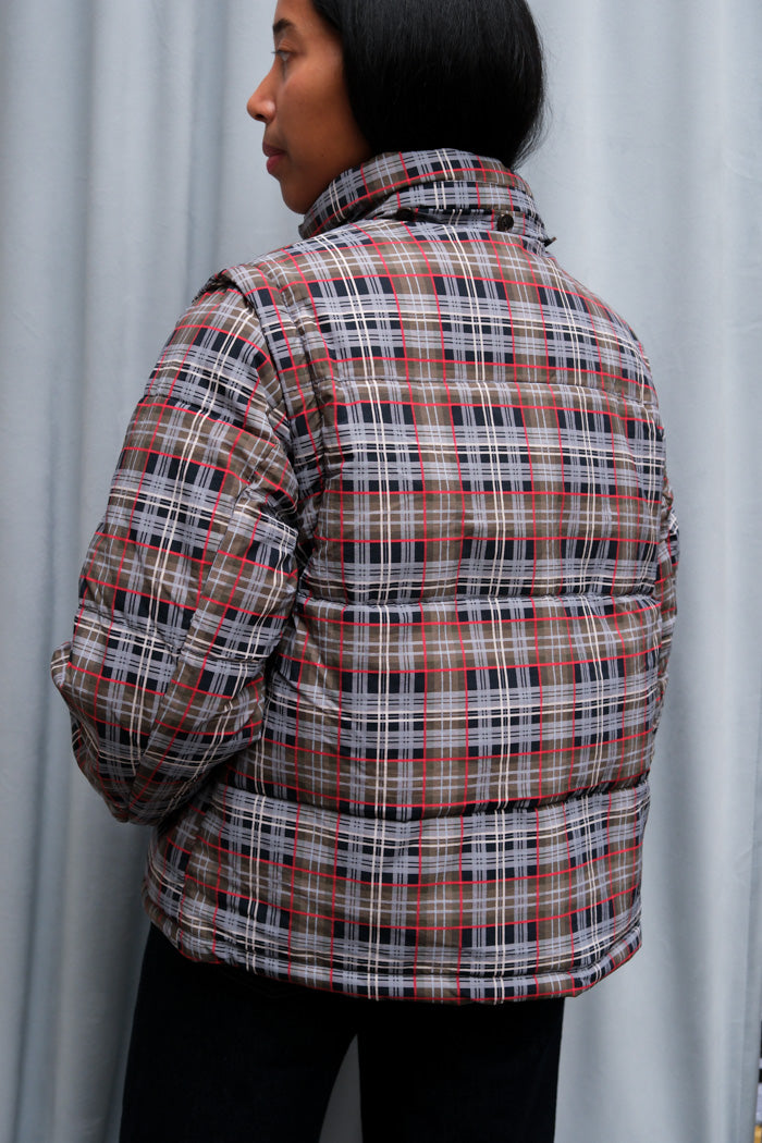 PEARL PUFFER MULTI CHECK