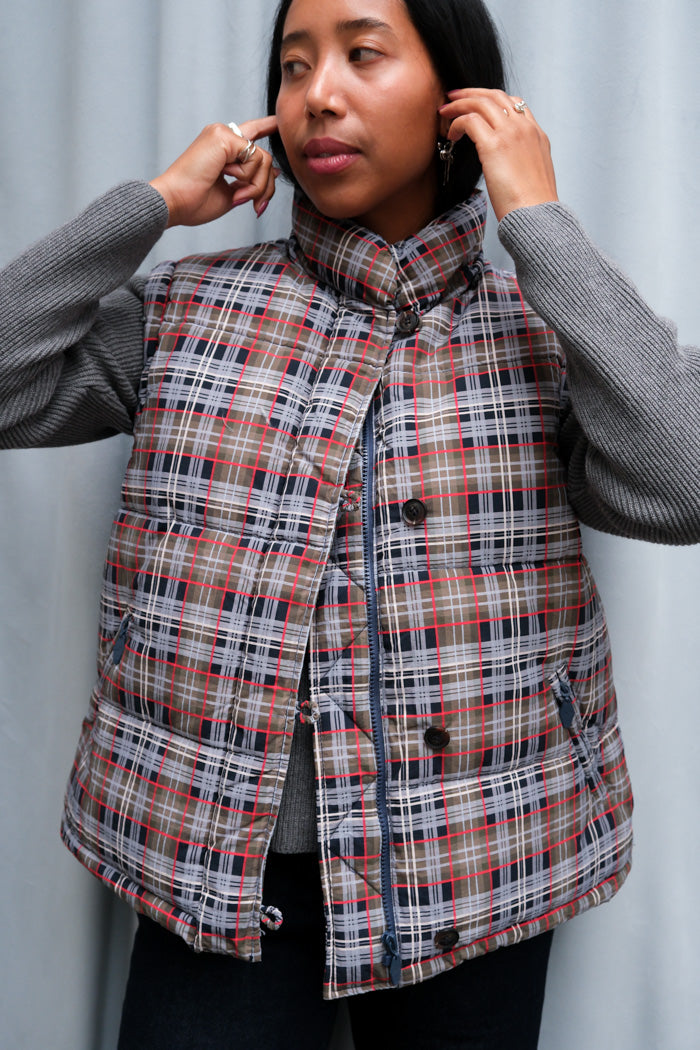 PEARL PUFFER MULTI CHECK